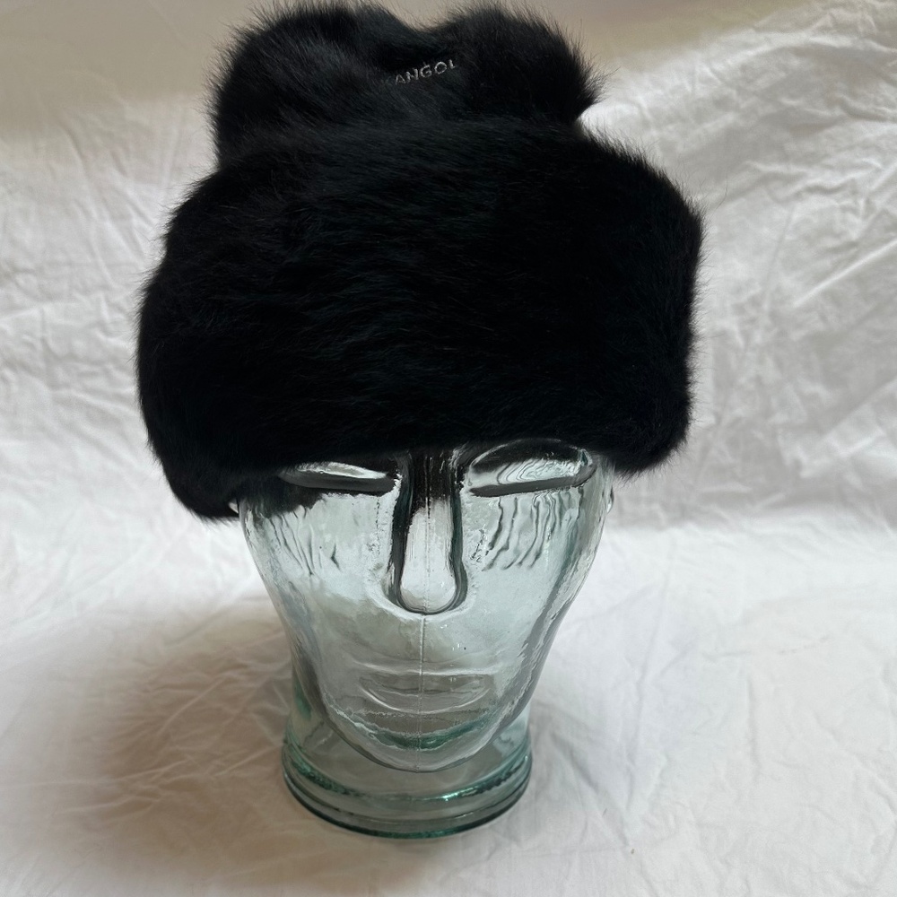 Vintage🦘 KANGOL🦘 Black Angora Hat